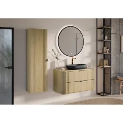 Meublorama Plan vasque KORI 100 cm chene clair Accessoire pour meuble sous vasque
