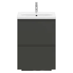 GoodHome Plan vasque l.60,6 x H.12,3 x P.45,2 cm, en céramique blanche, levanna* Plan Simple Vasque