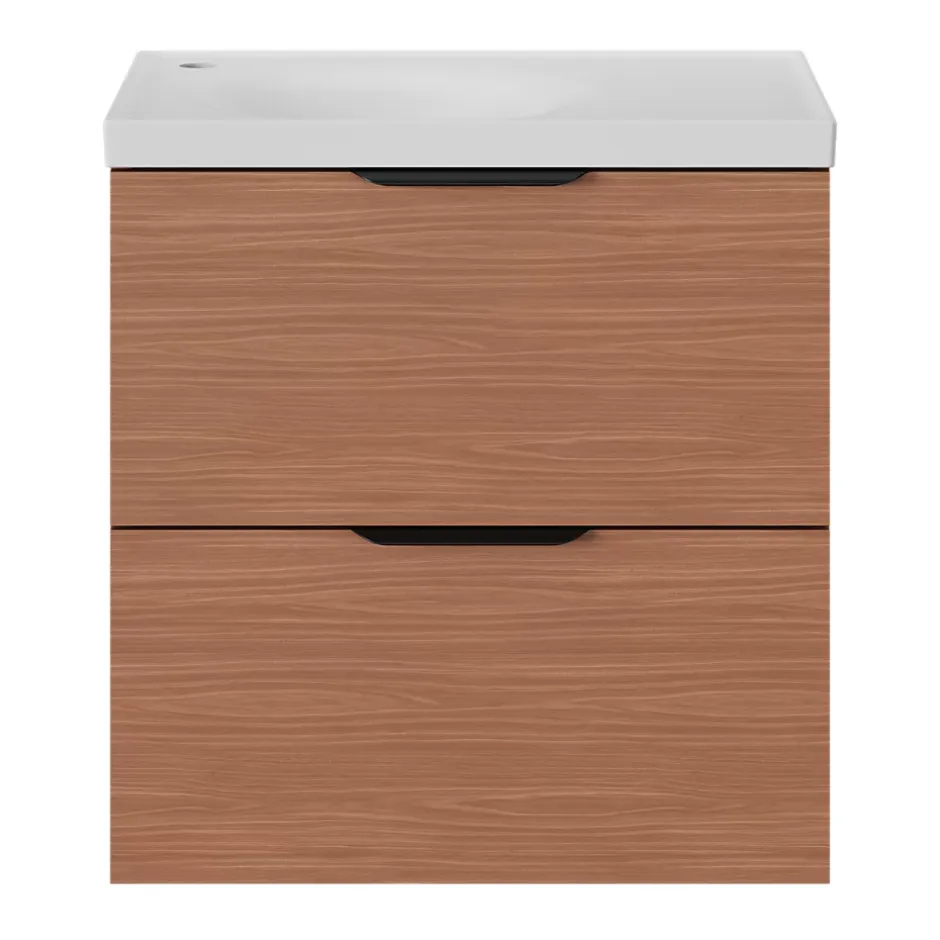 GoodHome Plan vasque l.60 x P.45 cm en céramique avec plage de dépose à droite, blanc, Kentia