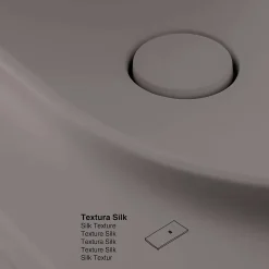 Poalgi Plan vasque lavabo résine Wraitom 80x46 cm gris concret série Bül
