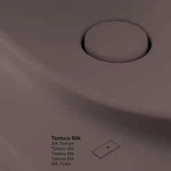 Poalgi Plan vasque lavabo résine Wraitom 120x46 cm marron tundra série Bül