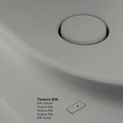 Poalgi Plan vasque lavabo résine Wraitom 80x46 cm gris humo série Bül* Plan Simple Vasque