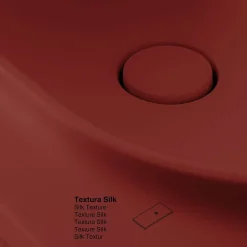 Poalgi Plan vasque lavabo résine Wraitom 100x46 cm rouge tassili série Bül