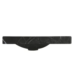 Homesight Plan vasque lave-mains en céramique l.44,2 x H.5 x P.23,2 cm, effet marbre noir,* Plan Vasque Lave-Mains
