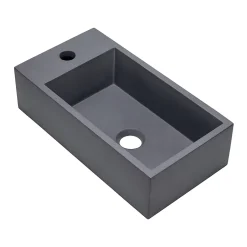 Homesight Plan vasque lave-mains l.44,2 x H.12 x P.23,2 cm, béton gris,