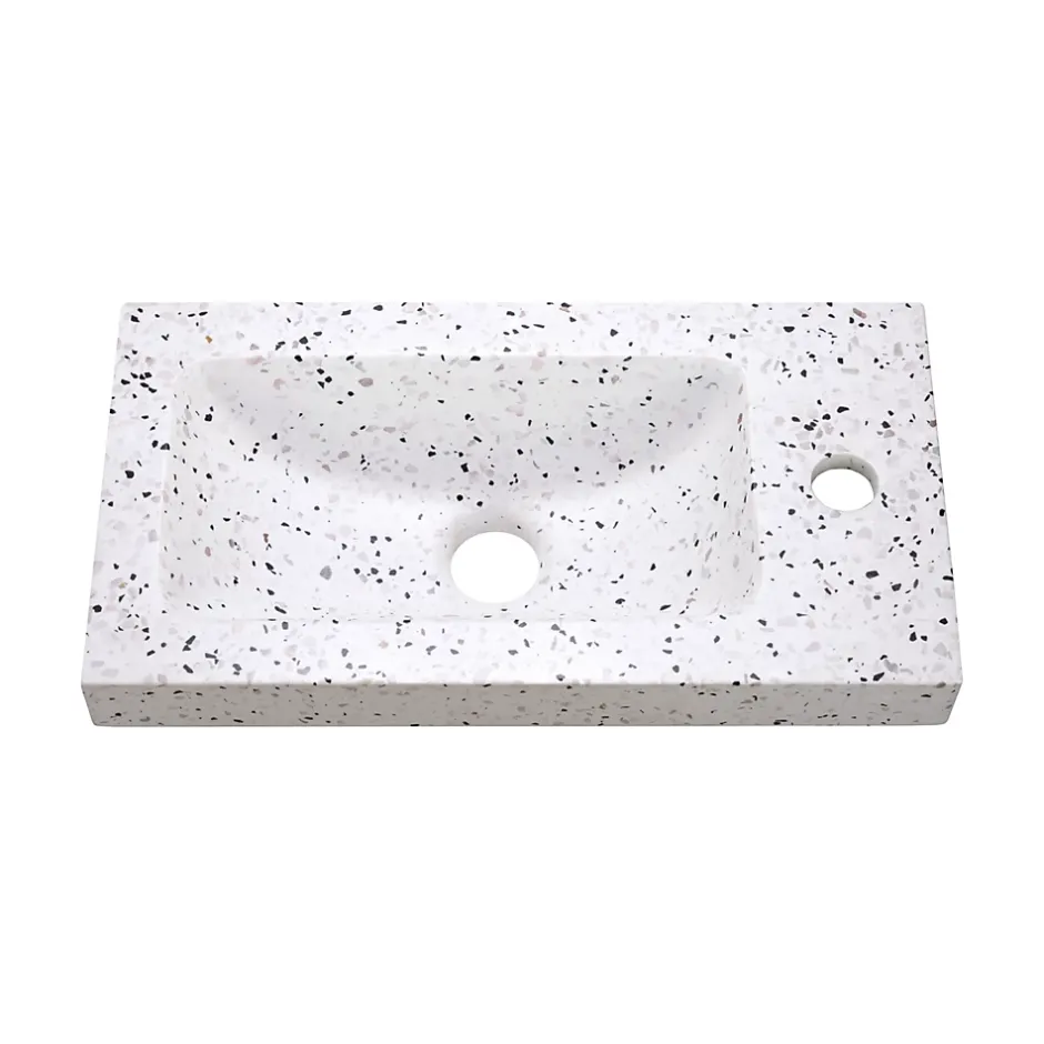Homesight Plan vasque lave-mains l.44,2 x H.5 x P.23,2 cm , terrazzo,