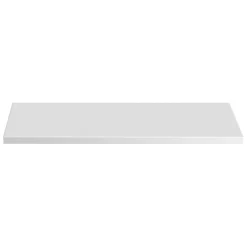 Meublorama Plan vasque NALYA 81 cm Blanc brillant et chene clair Plateau pour meuble suspendu* Plan Double Vasque
