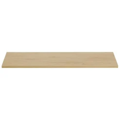 Meublorama Plan vasque NATURA 120 cm Chene clair Finition bois À poser* Plan Double Vasque