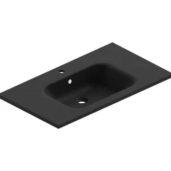 Ipiemme SRL Plan vasque noir en résine l.90 cm, Pura+