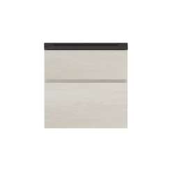 Plan vasque noir en résine faible profondeur l.60 cm, Calao