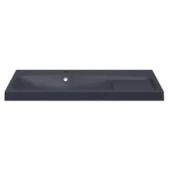 GoodHome Plan vasque noir en résine l.100 cm Mila