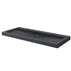 GoodHome Plan vasque noir en résine l.120 cm, Cooke & Lewis Harmon* Plan Simple Vasque