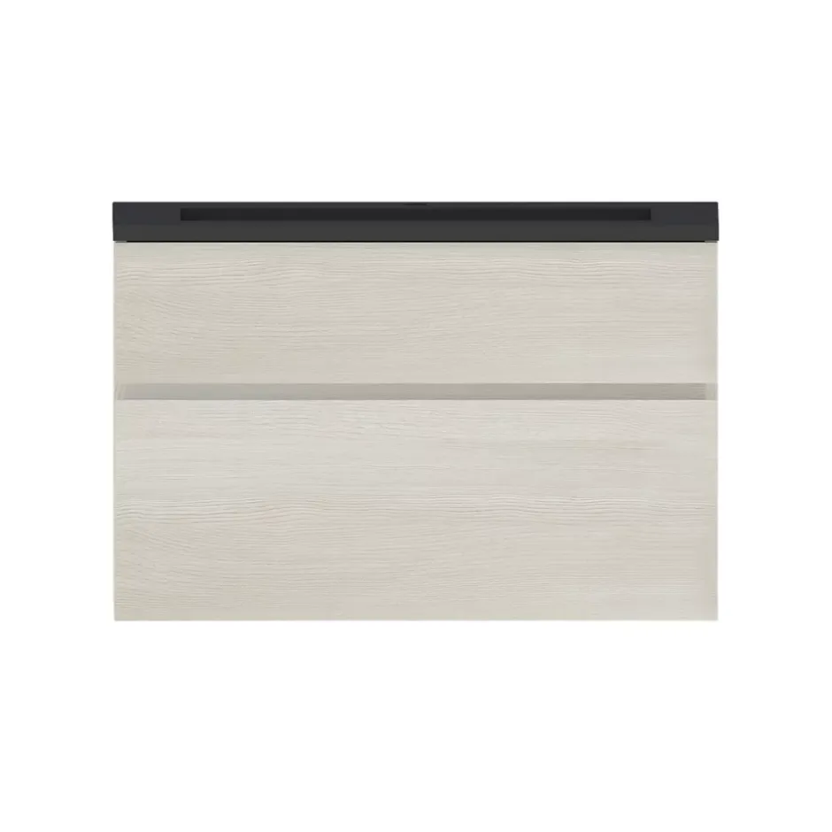 Plan vasque noir en résine l.90 cm, Calao* Plan Simple Vasque