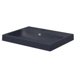 GoodHome Plan vasque noir en résine l.60 cm Mila