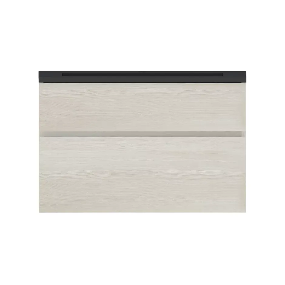 Plan vasque noir en résine faible profondeur l.90 cm, Calao* Plan Simple Vasque