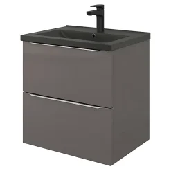 GoodHome Plan vasque noir Nira 60 cm* Plan Simple Vasque