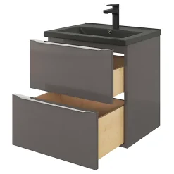 GoodHome Plan vasque noir Nira 60 cm* Plan Simple Vasque