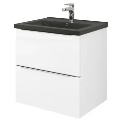 GoodHome Plan vasque noir Nira 60 cm* Plan Simple Vasque