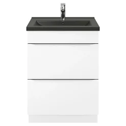 GoodHome Plan vasque noir Nira 60 cm* Plan Simple Vasque