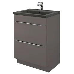 GoodHome Plan vasque noir Nira 60 cm* Plan Simple Vasque