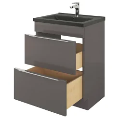 GoodHome Plan vasque noir Nira 60 cm* Plan Simple Vasque