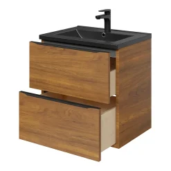 GoodHome Plan vasque noir Nira 60 cm* Plan Simple Vasque