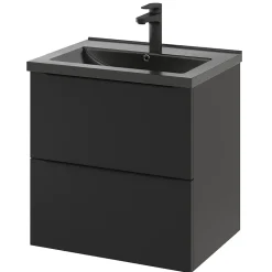 GoodHome Plan vasque noir Nira 60 cm* Plan Simple Vasque