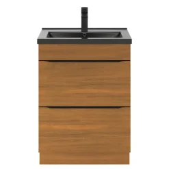 GoodHome Plan vasque noir Nira 60 cm* Plan Simple Vasque