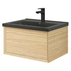 GoodHome Plan vasque noir Nira 60 cm* Plan Simple Vasque