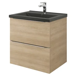 GoodHome Plan vasque noir Nira 60 cm* Plan Simple Vasque