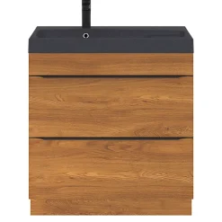 GoodHome Plan vasque noir Mila 80 cm* Plan Simple Vasque