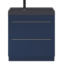 GoodHome Plan vasque noir Mila 80 cm* Plan Simple Vasque