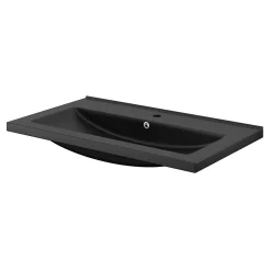 GoodHome Plan vasque noir Nira 80 cm