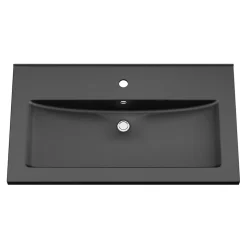 GoodHome Plan vasque noir Nira 80 cm