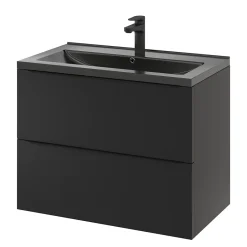 GoodHome Plan vasque noir Nira 80 cm