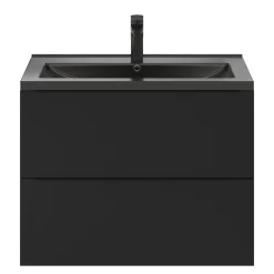 GoodHome Plan vasque noir Nira 80 cm