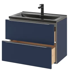 GoodHome Plan vasque noir Nira 80 cm