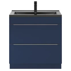 GoodHome Plan vasque noir Nira 80 cm