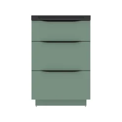 Plan vasque noir mat en résine l.60 cm, Pamili