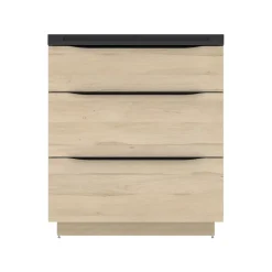 Plan vasque noir mat en résine l.80 cm, Pamili