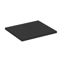 Meublorama Plan vasque noir SAVIA 60 cm Plateau de 60 cm pour meuble sous vasque* Plan Double Vasque