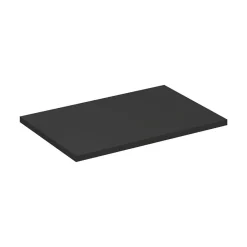 Meublorama Plan vasque noir SAVIA 80 cm Plateau de 80 cm pour meuble sous vasque
