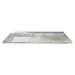 C-Negoce Plan vasque simple gris en travertin Provence - 120 x 45 x 10 cm -