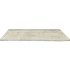 C-Negoce Plan vasque simple beige en travertin Provence - 120 x 45 x 10 cm -* Plan Simple Vasque