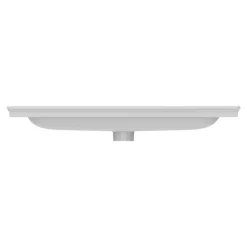 GoodHome Plan vasque simple blanc en céramique l.80 cm, Endell