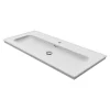 GoodHome Plan vasque simple blanc en céramique l.100 cm, Endell