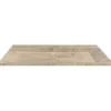 C-Negoce Plan vasque simple en travertin Scabas Provence - 120 x 45 x 10 cm -* Plan Simple Vasque