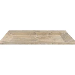 C-Negoce Plan vasque simple marron en travertin Provence - 120 x 45 x 10 cm -* Plan Simple Vasque