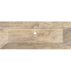 C-Negoce Plan vasque simple marron en travertin Provence - 120 x 45 x 10 cm -* Plan Simple Vasque