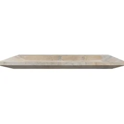 C-Negoce Plan vasque simple marron en travertin Provence - 120 x 45 x 10 cm -* Plan Simple Vasque